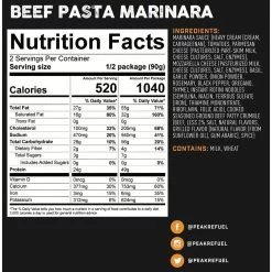 Peak Refuel Food Beef Pasta Marinara