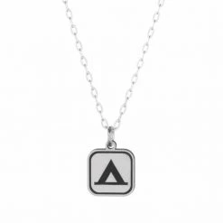 The Bearded Jeweler Camp Site Mini Sign Necklace