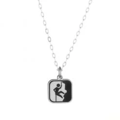 The Bearded Jeweler Climbing Mini Sign Necklace Jewelry