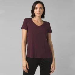 Prana Foundation V-Neck Short Sleeve Tops