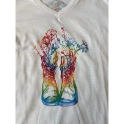 Mount Inspiration Apparel Co Hiking Boot Flowers Tee Short Sleeve Tops