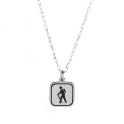 The Bearded Jeweler Hiking Mini Sign Necklace Jewelry
