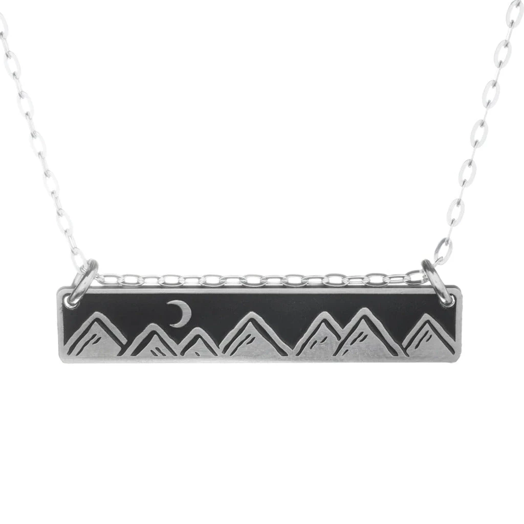 The Bearded Jeweler Jewelry Moonlit Mountains Horizontal Bar Necklace 3 The Bearded Jeweler Jewelry Moonlit Mountains Horizontal Bar Necklace