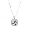 The Bearded Jeweler Snowboarding Mini Sign Necklace Jewelry
