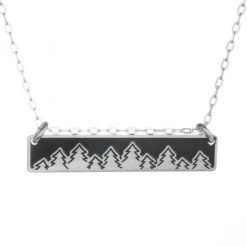 The Bearded Jeweler Jewelry Treeline Horizontal Bar Necklace
